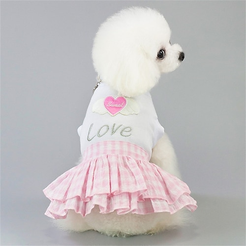 

1 Pieces Pet Dog Dress Shirt Puppy Skirt Cute Doggie Dress Dog Summer Clothes Dog Apparel for Small Dogs and Cats