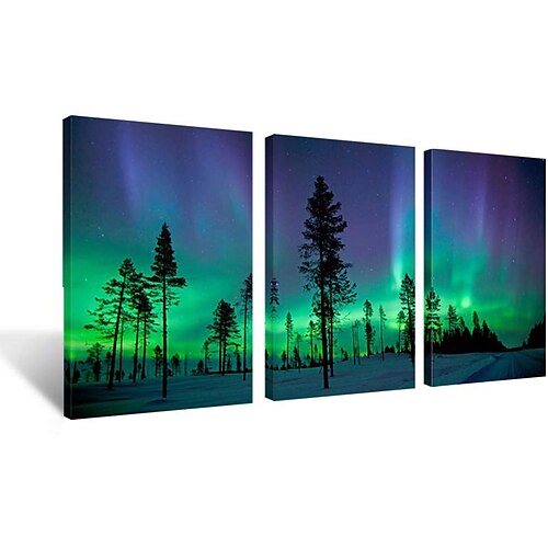 

Print Rolled Canvas Prints - Landscape Comtemporary Modern Three Panels Art Prints