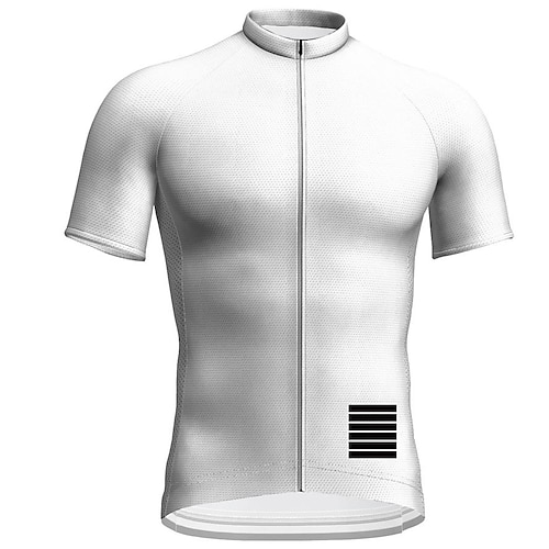 

21Grams Men's Cycling Jersey Short Sleeve Bike Jersey Top with 3 Rear Pockets Mountain Bike MTB Road Bike Cycling Breathable Quick Dry Moisture Wicking Soft White Green Yellow Polyester Spandex Sports