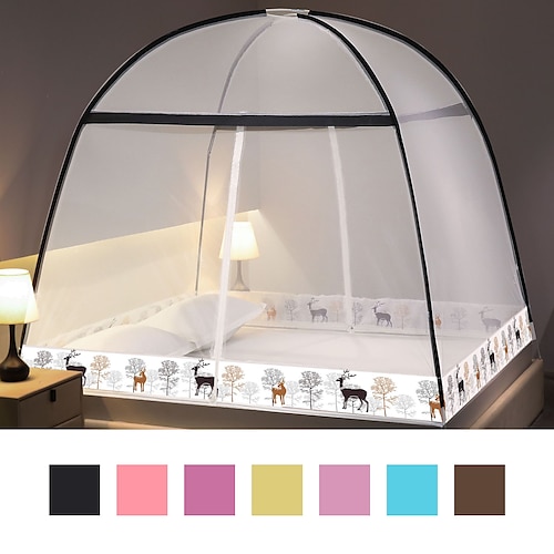 

Mosquito Net Tent Bed Canopy Queen/Twin/Double Size for Beds Portable Folding Design with Net Bottom for Baby Adults Trip