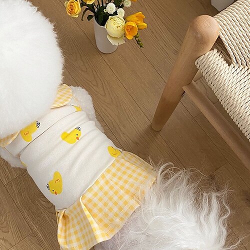 

Dog Cat Shirt / T-Shirt Animal Fashion Cute Holiday Casual / Daily Dog Clothes Puppy Clothes Dog Outfits Soft Yellow Costume for Girl and Boy Dog Cloth XS S M L XL