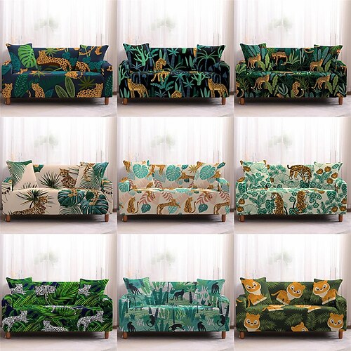 

Stretch Sofa Cover Slipcover Elastic Sectional Couch Armchair Loveseat 4 Or 3 Seater L Shape Soft Durable Washable