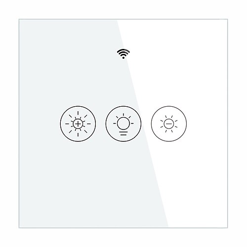 

Smart Switch WRS-EUD-WH/WiFi Tuya Smart Switch 1 Gang Touch Switch Alexa Voice Control Dimmer Switch for Daily / Living Room / Bedroom APP Control / Timing Function / Smart WIFI 90-250V