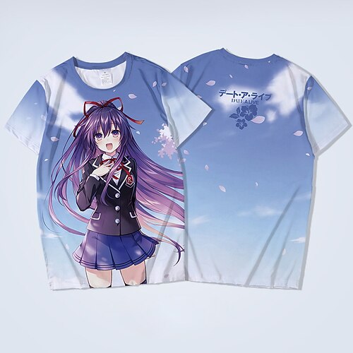 

Inspired by Date A Live Tohka Yatogami Tokisaki Kurumi T-shirt Cartoon 100% Polyester Anime Harajuku Graphic Kawaii T-shirt For Men's / Women's / Couple's