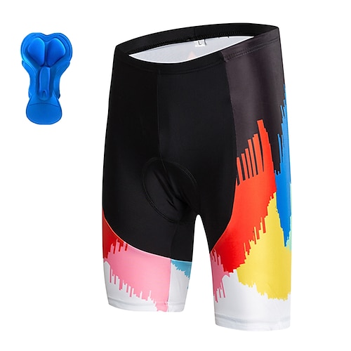 

21Grams Men's Bike Shorts Cycling Shorts Bike Bottoms Mountain Bike MTB Road Bike Cycling Sports Graffiti 3D Pad Cycling Breathable Quick Dry Red Polyester Spandex Clothing Apparel Bike Wear