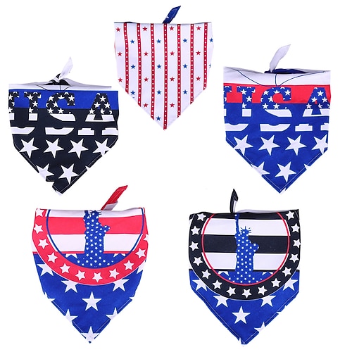 

Dog Bandanas 4th of July Decoration Dog Dog Scarf Dog Bandana Dog Hat Tie / Bow Tie Bowknot Stars Fashion Cute Sports Casual / Daily Dog Clothes Puppy Clothes Dog Outfits Soft Rosy Pink Costume for Girl and Boy Dog Cotton