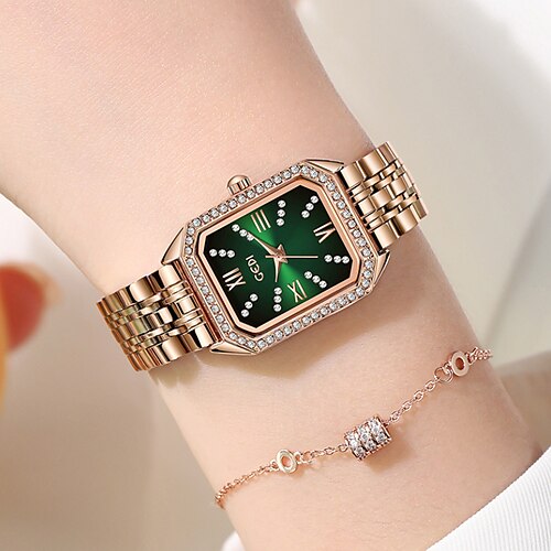 

Quartz Watch for Women Analog Quartz Stylish Luxury Fashion Creative Stainless Steel Stainless Steel Creative / One Year