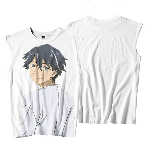 

Inspired by Deaimon: Recipe for Happiness Irino Nagomu Yukihira Itsuka Cosplay Costume T-shirt 100% Polyester Pattern Harajuku Graphic Kawaii Vest For Men's / Sleeveless