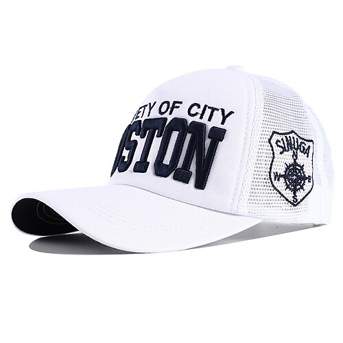 

Summer Women Men Breathable Mesh Baseball Cap Solid Snapback Letter Embroidery Vintage Sunhat Outdoor Cotton Hip Hop Baseball Hat