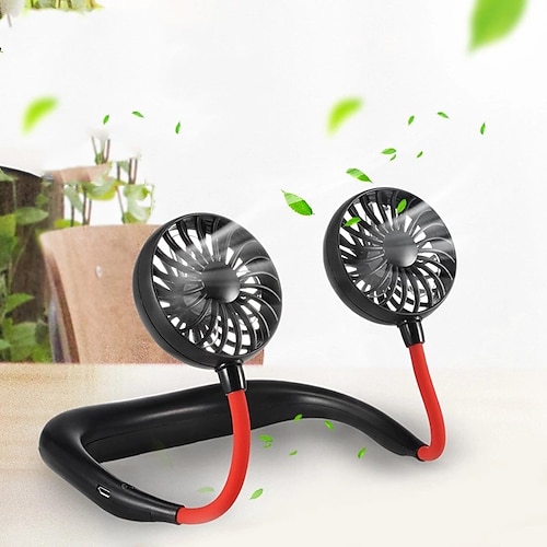 

Neck Fan Portable Face Fan Personal USB Hands-Free Mini Wearable Sports Handheld Cooling Small New Fans Around Your Neck for Travel Office Room Household Outdoor Sports