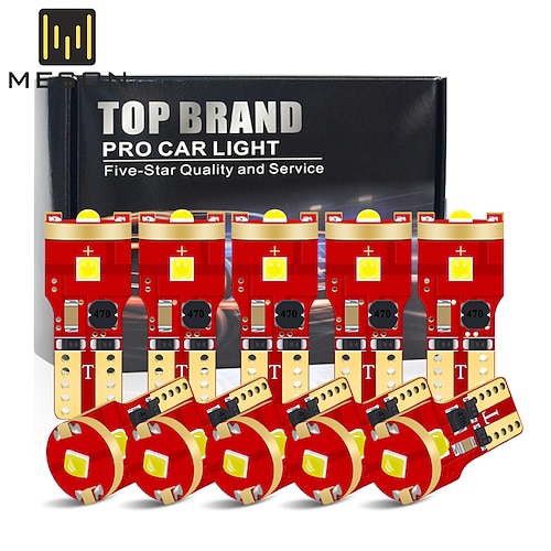 

10Pcs T10 W5W 3030 LED 3smd 194 168 501 Canbus Bulb Interior Light Car Reading Wedge Parking License Plate Door Lamp 12V