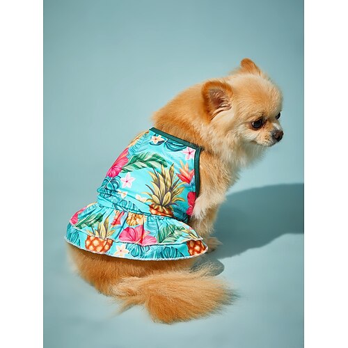 

Dog Cat Shirt / T-Shirt Skirt Leaf Pineapple Party Fashion Holiday Outdoor Dog Clothes Puppy Clothes Dog Outfits Soft Green / Red White Purple Costume for Girl and Boy Dog Polyster XS S M L XL XXL