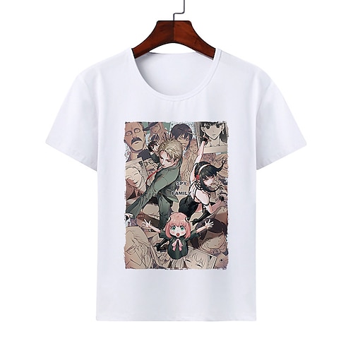 

Inspired by SPY×FAMILY Loid Forger Yor Forger Anya Forger T-shirt Cartoon 100% Polyester Anime Harajuku Graphic Kawaii T-shirt For Men's / Women's / Couple's