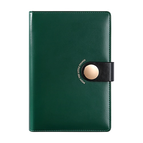 

Lined Journal Notebook Lined A5 5.8×8.3 Inch Aesthetic Solid Color PU SoftCover with Lock Button 192 Pages Notebook for School Office Business