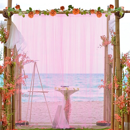 

tyll bakteppe gardin rosa blå bakteppe gardiner for kjønn avslører gutt eller jente bursdagsfest bryllup ren gardin bakteppe for hjemmedekorasjon2 paneler 10ftx8ft