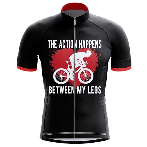

21Grams Men's Cycling Jersey Short Sleeve Bike Top with 3 Rear Pockets Mountain Bike MTB Road Bike Cycling Breathable Quick Dry Moisture Wicking Reflective Strips Black Graphic Polyester Spandex