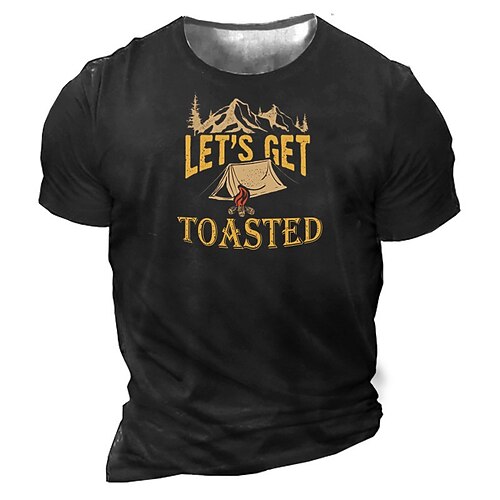 

Men's Unisex T shirt Tee 3D Print Graphic Prints Letter Crew Neck Street Daily Print Short Sleeve Tops Casual Designer Big and Tall Sports Black Army Green Dark Gray