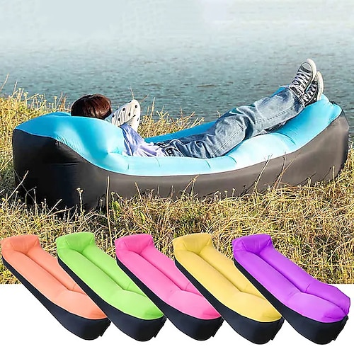 

Flutuadores de piscina, espreguiçadeira de praia para adultos, saco de dormir de acampamento dobrável rápido, saco de sofá inflável à prova d'água, saco de dormir de acampamento preguiçoso, cama de