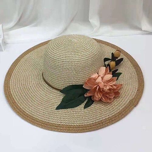 

Hats Straw Straw Hat Casual Holiday Cute With Floral Headpiece Headwear