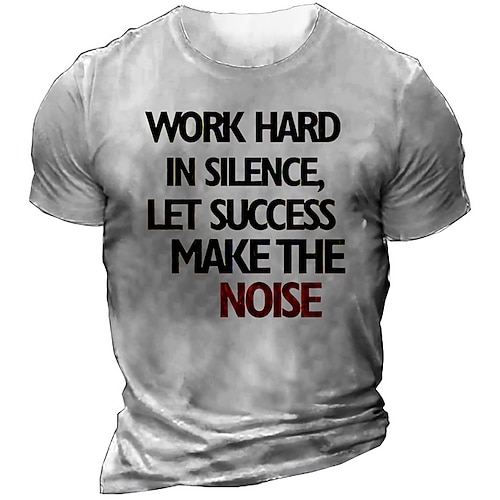 

Men's Unisex T shirt Tee 3D Print Graphic Prints Letter Crew Neck Street Daily Print Short Sleeve Tops Casual Designer Big and Tall Sports Army Green Khaki Dark Gray
