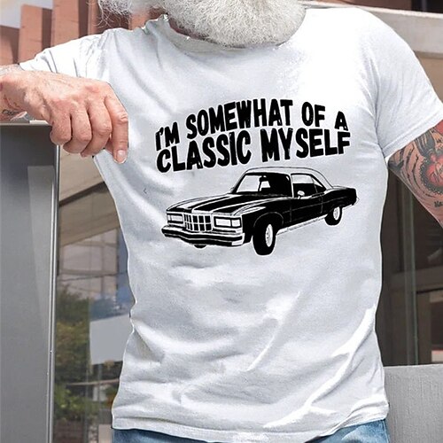 

Men's T shirt Tee Hot Stamping Graphic Letter Crew Neck Street Casual Print Short Sleeve Tops Basic Fashion Classic Comfortable White Gray