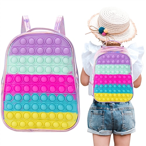 

Zaino per la scuola Bookbag Tinta unita per Studente bambini Multi-funzione Resistente all'acqua Resistenti Poliestere Cartella Zaino Cartella 12 pollice