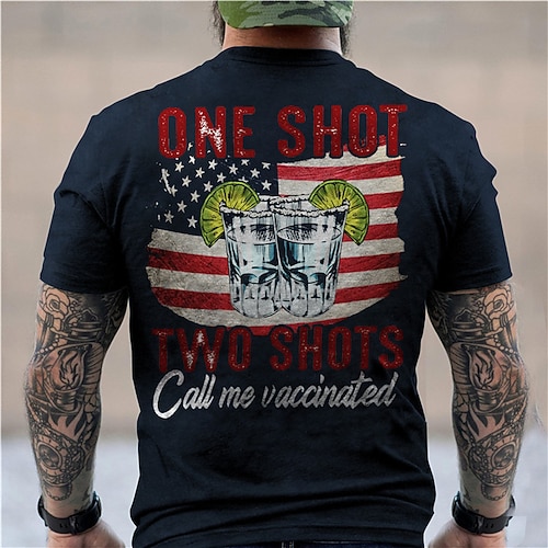 

Men's Unisex T shirt Tee 3D Print Graphic Prints Drink National Flag Crew Neck Street Daily Print Short Sleeve Tops Casual Designer Big and Tall Sports Black Army Green Dark Gray
