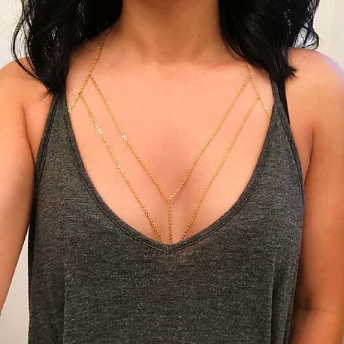 

Body Chain Holiday European Women's Body Jewelry For Party Evening Gift Alloy Silver Gold 1 PC