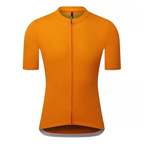 

21Grams Men's Cycling Jersey Short Sleeve Bike Top with 3 Rear Pockets Mountain Bike MTB Road Bike Cycling Breathable Quick Dry Moisture Wicking Reflective Strips Orange Polyester Spandex Sports