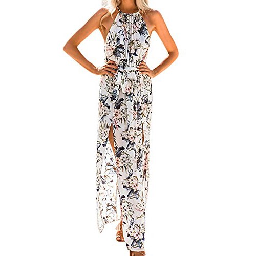 

Women's Sundress Long Dress Maxi Dress White Sleeveless Spring Summer Loose Fit S M L XL