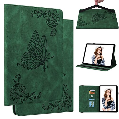 

Tablet Case Cover For Samsung Galaxy Tab S8 S7 A8 A7 Lite S6 Lite A 8.0 Card Holder with Stand Flip Butterfly Solid Colored TPU PU Leather