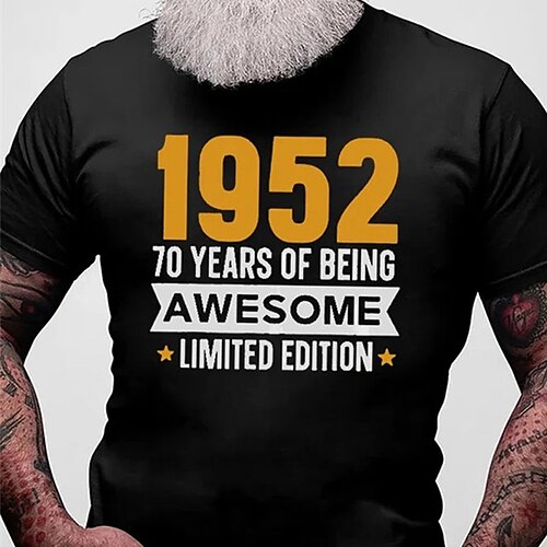 

Men's T shirt Hot Stamping Graphic Letter Crew Neck Street Casual Print Short Sleeve Tops Basic Fashion Classic Comfortable Black Dark Gray Red