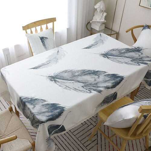 

Farmhouse Style Tablecloth Cotton Linen Rectangle Table Cloths for Kitchen Dining, Party, Holiday, Christmas, Buffet