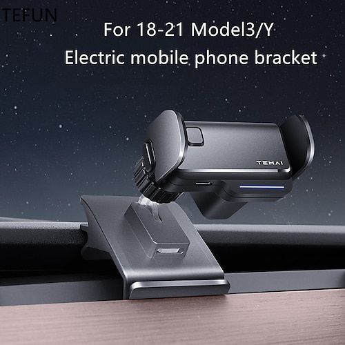 

2 Pcs Car Cell Phone Mount for Tesla Model 3 Y Fixed Clip Safety Cell Phone Holder Stand Tesla Phone Mount for Screen HUD Phone Hold