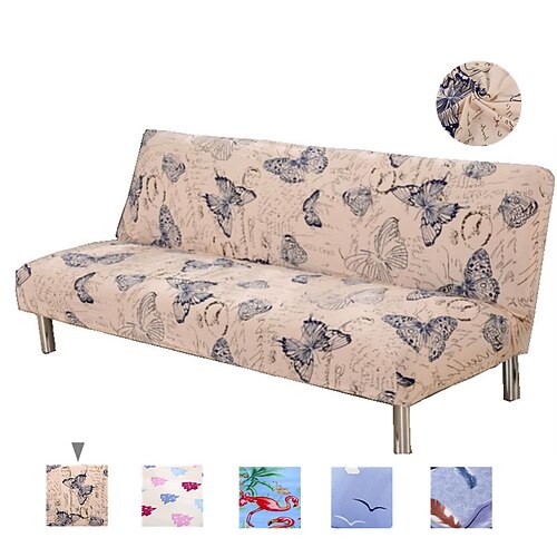

Stretch Futon Cover Sofa Slipcover Elastic Couch Armless Cartoon High Elasticity Four Seasons Universal Super Soft Fabric