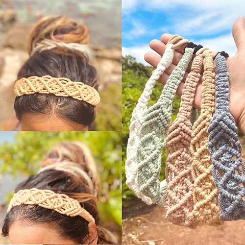

1pc Women's Headbands Headband For Street Gift Daily Holiday Head Handmade Fabric Green Black Gray