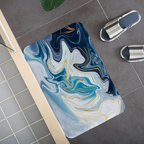 

Marble Pattern Bathroom Bath Mats E Creative Absorbent Bathroom Rug Coral Velve New Design