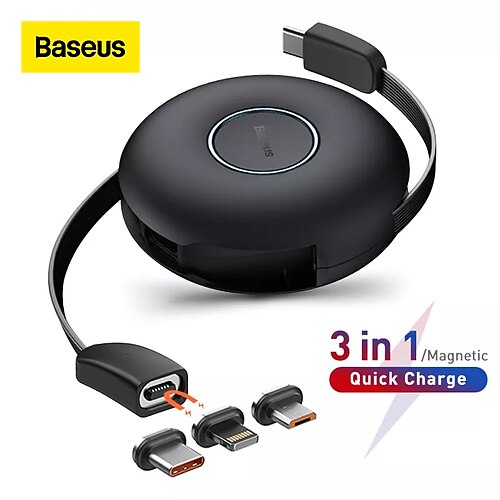 

Baseus Zinc Magnetic One-for-three Safe Fast Charging Retractable Data Cable Type-C to MLC PD 20W