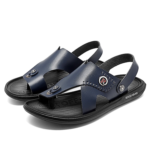 

Men's Sandals Casual Classic Daily Outdoor PU White Black Blue Spring Summer
