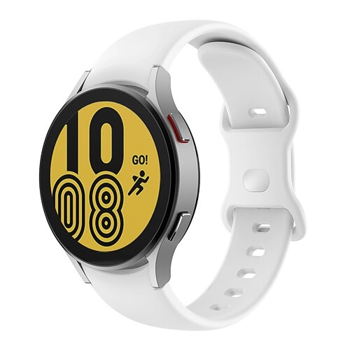 

1 pcs Smart Watch Band for Samsung Galaxy Gear S3 Classic LTE Watch 42mm Watch 3 41mm Watch 4 40/44mm Watch 4 Classic 42/46mm 20mm Soft Silicone Smartwatch Strap Adjustable Breathable Shockproof