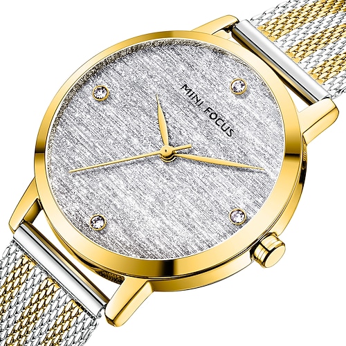 

MINI FOCUS Quartz Watch for Women Analog Quartz Stylish Fashion Waterproof Stainless Steel Alloy Fashion