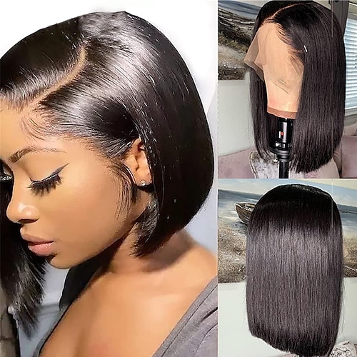 

Short Bob Wigs Bone Straight Human Hair Wig 4x4/13x4 Lace Closure Wig Straight Lace Front Wig Brazilian Remy HD Lace Frontal Wig