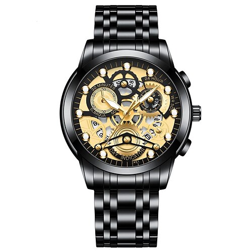 

Quartz Watch for Men Analog Quartz Oversize Modern Style Waterproof Calendar Metal Stainless Steel Creative
