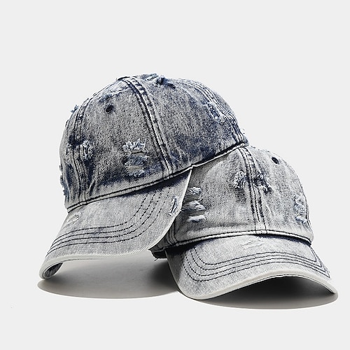 

Fashion Solid Denim Baseball Caps Snapback Hats For Men Women Adjustable Summer Dance Hip-Hop Sun Dad Hat Unisex Cap