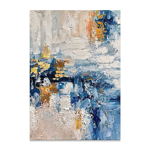 

Oil Painting Hand Painted Vertical Abstract Modern Rolled Canvas (No Frame)