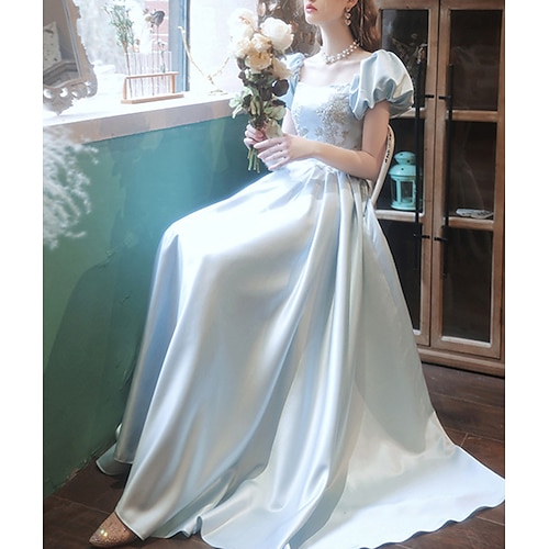 

blue evening dress star song yi catwalk birthday engagement art test wedding dress bride toast dress