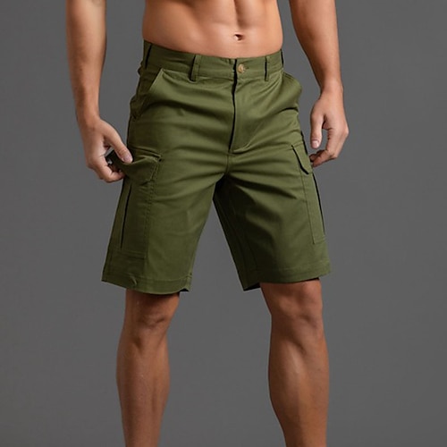 

Men's Classic Style Fashion Shorts Cargo Shorts Multi Pocket Knee Length Pants Sports Outdoor Casual Solid Color Comfort Breathable Mid Waist Green White Black Khaki M L XL XXL 3XL