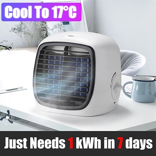 

Portable Mini Air Conditioner Air Cooler Home USB Personal Space Cooler Fan Air Cooling Fan Rechargeable Fan Desk