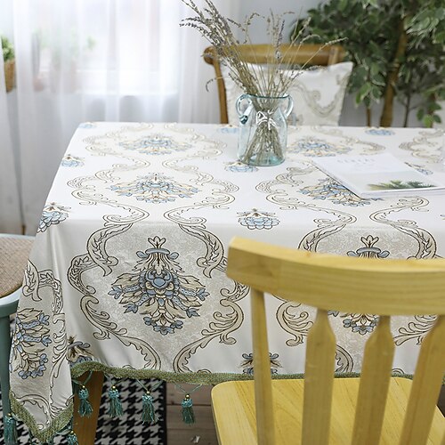 

Farmhouse Style Tablecloth Cotton Linen Rectangle Table Cloths for Kitchen Dining, Party, Holiday, Christmas, Buffet
