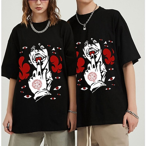 

Inspired by Hellsing Alucard T-shirt Cartoon Manga Anime Harajuku Graphic Kawaii T-shirt For Men's Women's Unisex Adults' Hot Stamping 100% Polyester